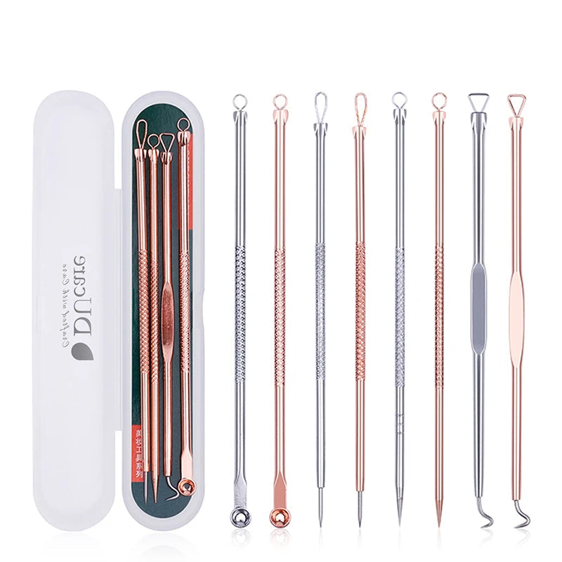 DUcare 4pcs Acne Blackhead Removal Needles Stainless steel Pimple Spot Extractor Acne Treatment Acne Needle Face Clean Care Tool