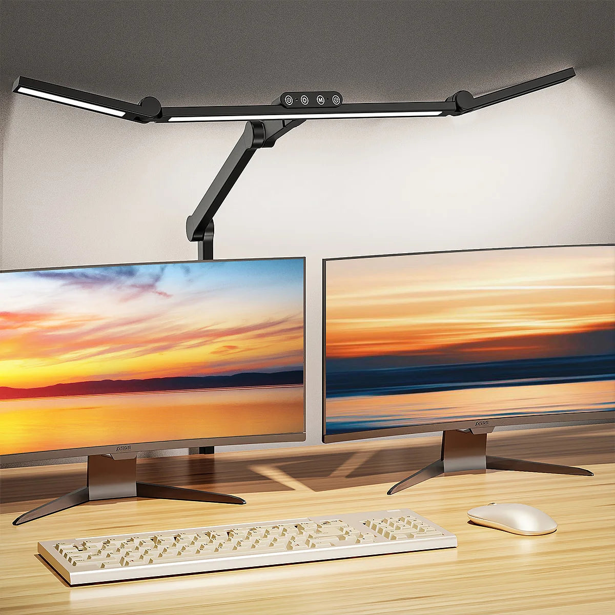 LED Desk Lamp with Clamp Architect Desk Lamps for Home Office with 4 Colour Modes, Ultra Bright Computer Desk Lamp Continuo