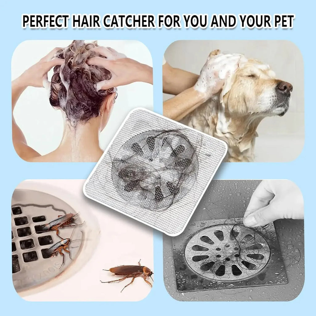 Disposable Hair Drain Catcher Mesh Anti-blocking Filter Floor Drains Sticker Shower Cover Kitchen Bathroom Sink Strainer Stopper