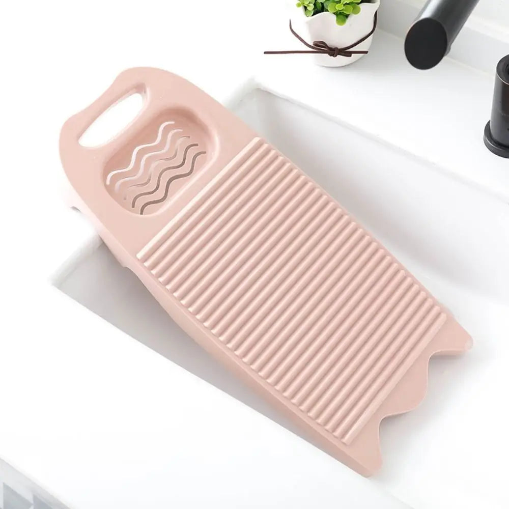 1 PCS Large Size Laundry Board Thicker Durable Plastics Washboard With Soap Trough Simple Household Washing Board