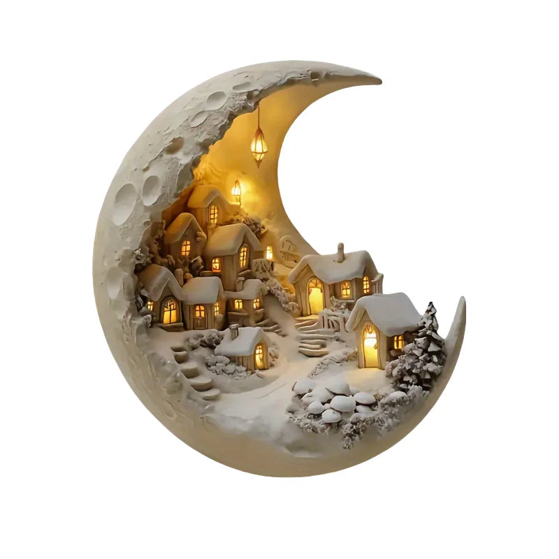 Christmas Xmas Tree Desktop Ornament Moonhouse DIY 2D Decoration Acrylic Merry Christmas Signs Plaque  New Year Party Gifts