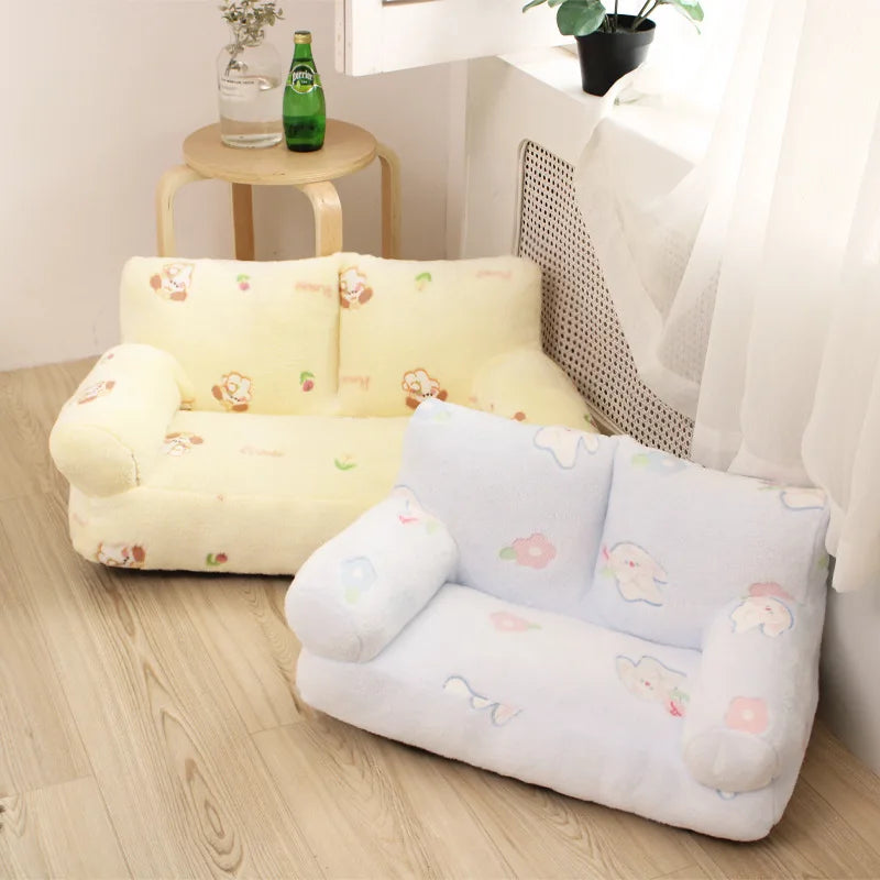 Luxury Winter Pet Cat Sofa Washable Dog Nest Puppy Small Pet Kitten Dog Bed Indoor Kennel House Comfortable Cat Bed Pet Supplies
