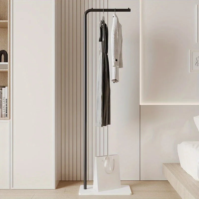Nordic Modern Metal Valet Stand - Freestanding Multipurpose Suit Rack with Special Functions - Bedroom Clothing and Accessories