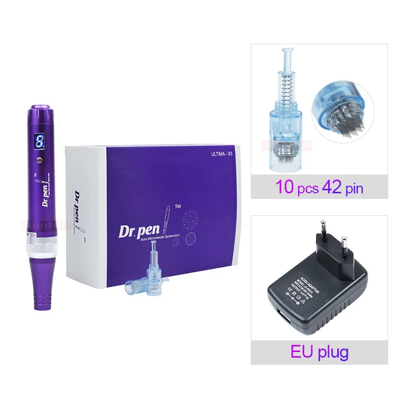 Dr Pen X5 Wireless Derma Pen Microneedling Machine with Cartridge Mesotherapy Micro Needle Pen Facial Beauty Tools Kit