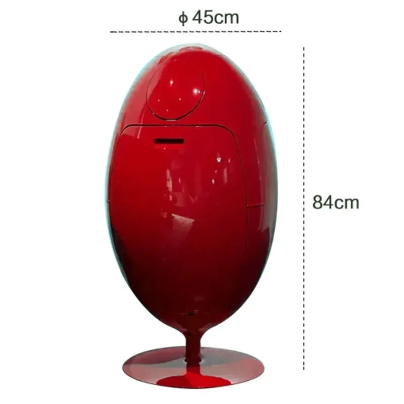 Dinosaur Egg Design Trash Can Large Capacity Room Garbage Collector Kitchen Food Waste Disposal Creative Cartoon Waste Bins