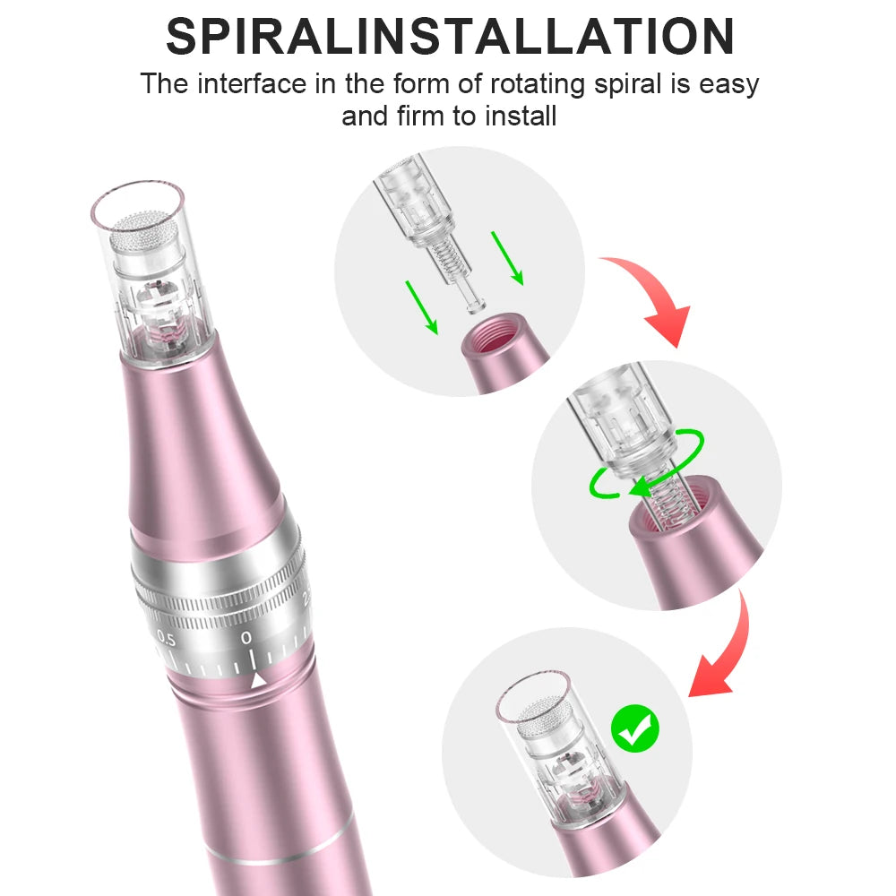 Wireless Microneedling Derma Pen L1 Skin Care Tool With Two 36 Pin Cartridges
