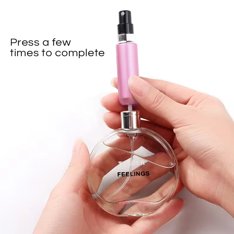 5PCS 5ml Portable Mini Refillable Perfume Bottle Spray Scent Pump Empty Cosmetic Container Atomizer Bottle for Travel