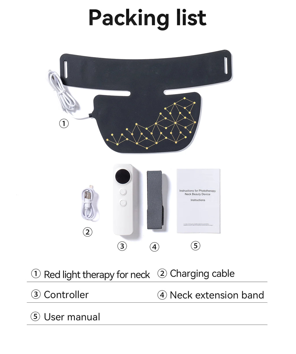 NIR LED Face Mask Neck Mask Near Infrared Face Neck SPA Therapy Mask 216+132 Beams Skin Rejuvenation Beauty Device