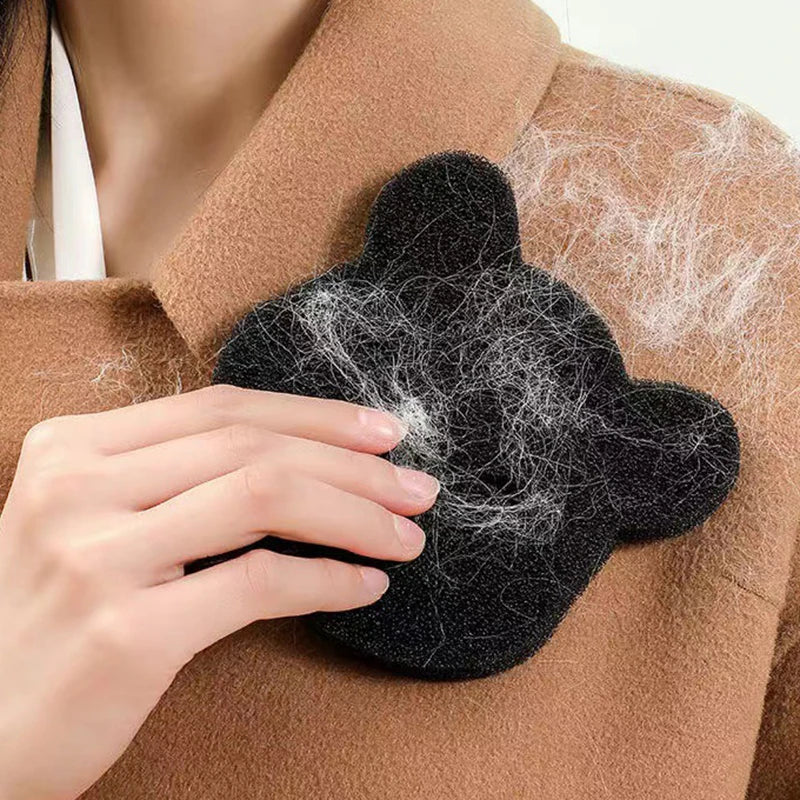 4/2 Sets of Household Pet Hair Remover, Machine Washed Bear Sticky Sponge, Reusable, Suitable for Washing Machine, Dryer, Black