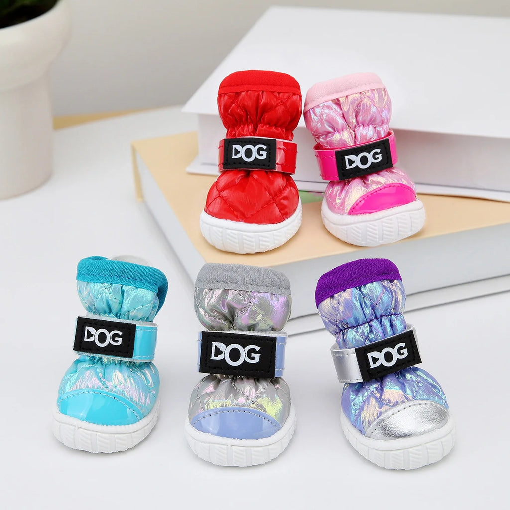 Winter Pet Dog Shoes for Small Dog Shoes Waterproof Warm Dog Snow Boots Anti-slip Teddy Chihuahua Footwear
