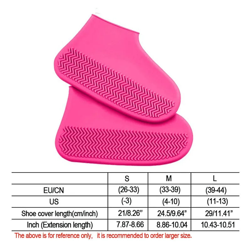 Waterproof Rain Shoe Covers Silicone Non-slip Wear-resistant Outdoor Adult Children Boots Portable Elastic Reusable