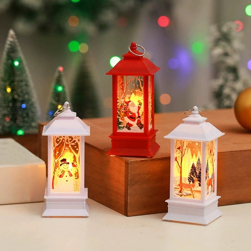 Christmas Lantern Light Merry Christmas Decorations for Home Christmas Tree Ornaments 2024 Navidad Xmas Gifts New Year 2026