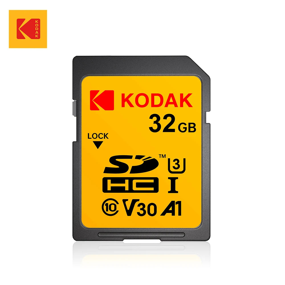KODAK V30 256GB SD Card UHS-I U3 High Speed Up To 100MB/s Perfect for Full HD Video 64G 128G SD Memory Card SDXC for Camera