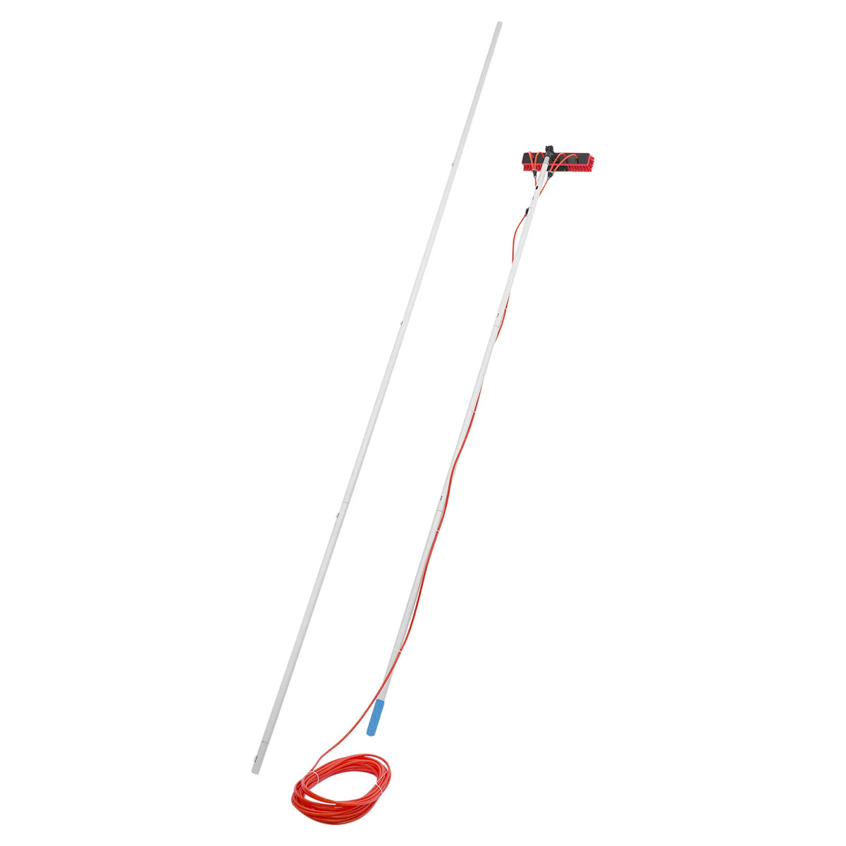 Window Cleaning System: Cleaning Brush and Pole Kit for Solar Panels and Outdoor Windows, 7/8/10 Meters