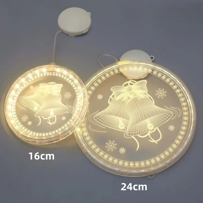 Merry Christmas LED Fairy Lights Santa Claus Elk Living Doors Windows Decoration New Year Gift  Christmas Tree Hanging Light