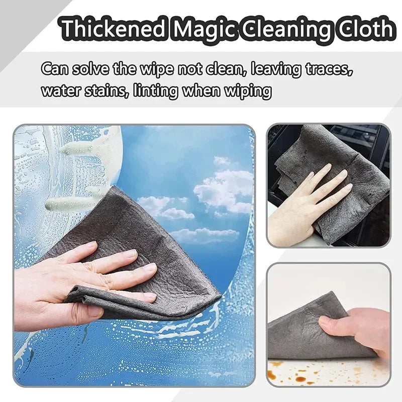 Thickened Magic Cleaning Cloth No Watermark Glass Wiping Cloth Reusable Window Glass Mirror Cleaning Rag Towel for Kitchen Auto