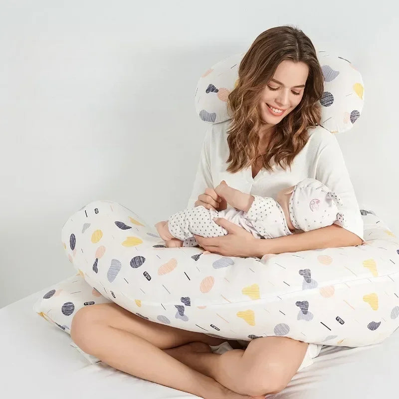 Multi Functional Detachable Breastfeeding Pillow for Pregnant Women shaped Waist Protection Side Pillow Support Abdominal Pillow