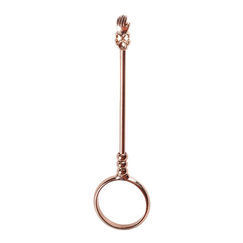 Metal Cigarette Hand Holder Vintage Finger Ring For Women Men Adjustable Cigarettes Clip Smoking Holder Hand