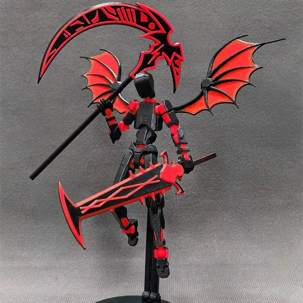 3D Printed Robot Model Reaper Robot Desktop Decoration 13 Action Model Multi-Jointed Movable Robot Dummy Action Model