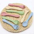 2Pcs/Set Soft Silicone Baby Training Spoon Fork Set Kids Tableware Infant Toddler Feeding Accessories