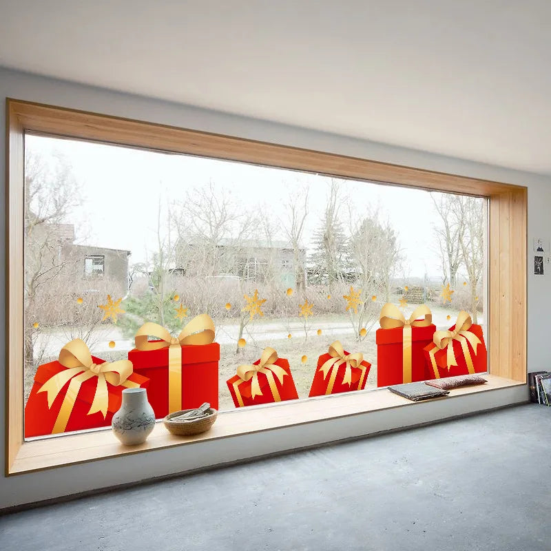 Merry Christmas Window Stickers Wall Sticker Xmas Decals Christmas Decorations For Home Shopping Mall Store Office Window