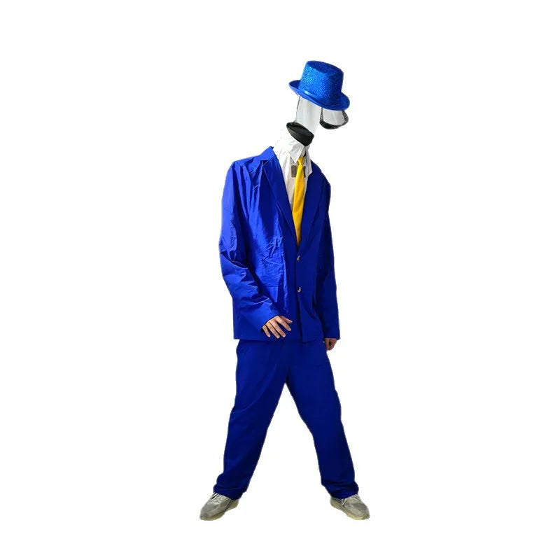 Adult Halloween No Head Red Green Blue Suit Festival Parade Party Outfit Men Stage Performance Wear 2025 Magic Show Clothes