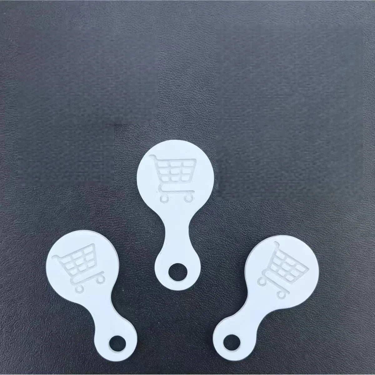 3Pcs Shopping Cart Token Keychain, 3D Plastic Trolley Unlock Tool, Compact Reusable Supermarket Accessory