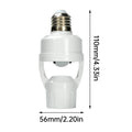Motion Sensor Led Lamp Base E27 Socket Converter Light Bulb Holder Adapter Switch Adjustable PIR Human Induction Light Accessory