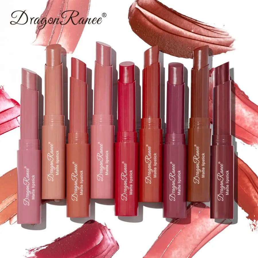 Matte Lipstick, Non-Fading Moisturizing European and American Style Makeup, Velvet Matte Lipstick, Waterproof and Long-Lasting Matte Lipstick