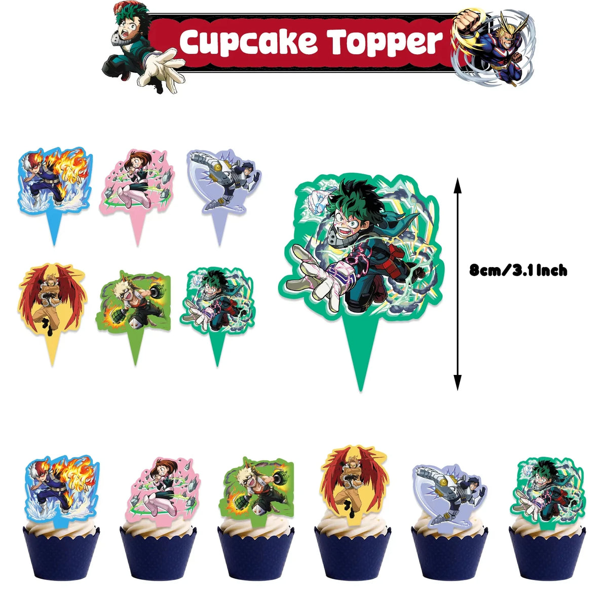 My Hero Academia Birthday Party Decoration Disposable Tableware Cup Plate Balloon Backdrop Banner Kid Favor Baby Shower Supplies