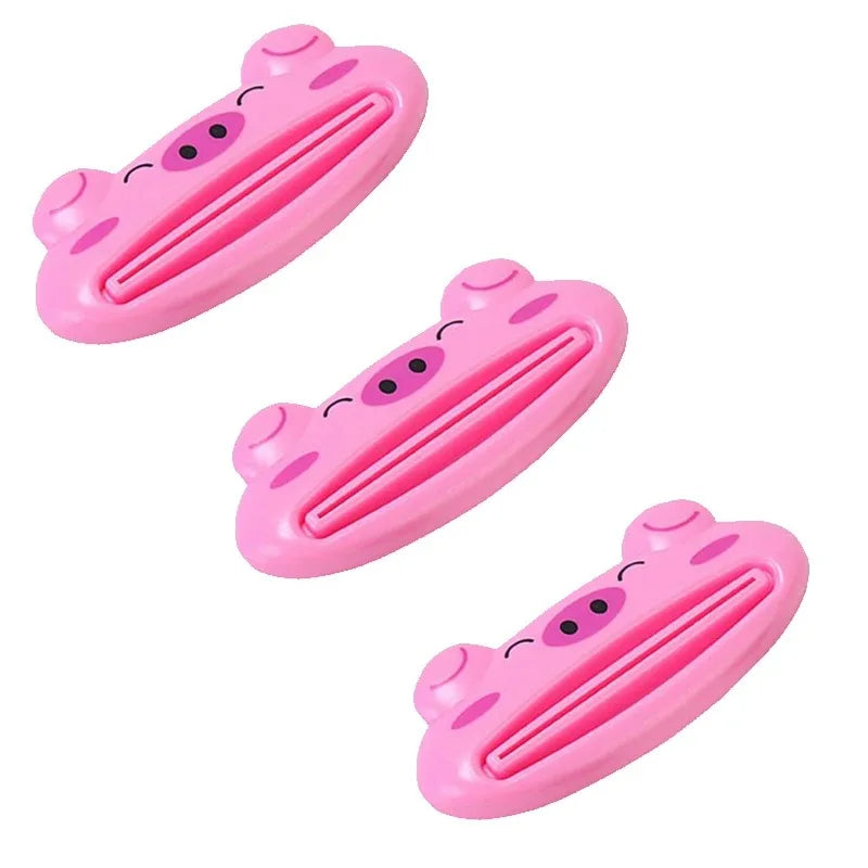 New Type Squeezer Cute Cartoon Manual Toothpaste Squeezer Cute Frog Animal Shape Cleanser Manual Press Lazy Essential Set