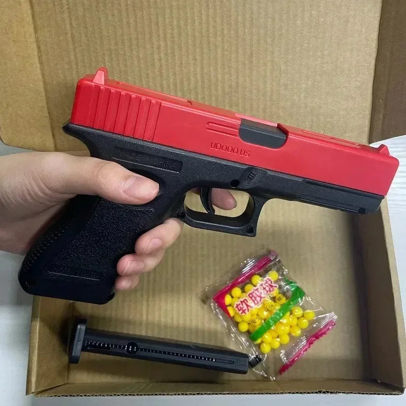 Toy Gun High Quality Soft Bullet Air Gun Manual G17 Glock Toy Gun Lower Magazine Laser Outdoor Sports Game Children Gift