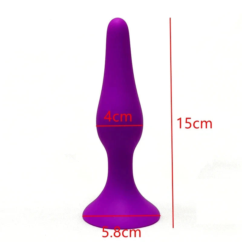 Multi-size Silicone Butt Plug Dilator G-spot Massage Toy Suction Cup Design Adult Personal Products