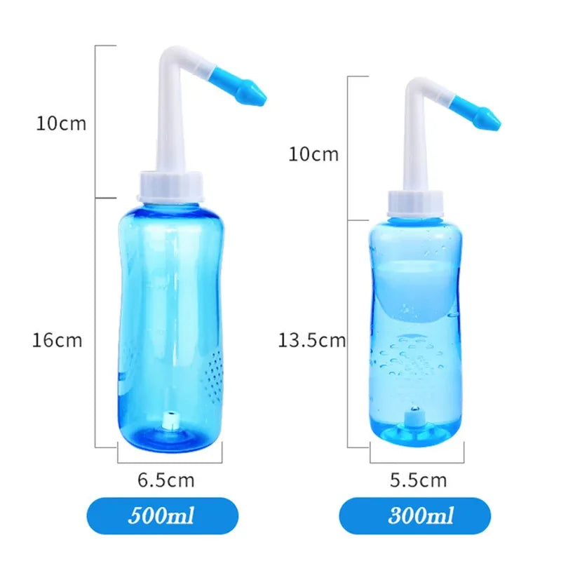 300/500ML Nasal Wash Cleaner Nasal Irrigator Rinse Bottle Nose Protector for Allergic Rhinitis Relief for Adults and Children Neti Pots