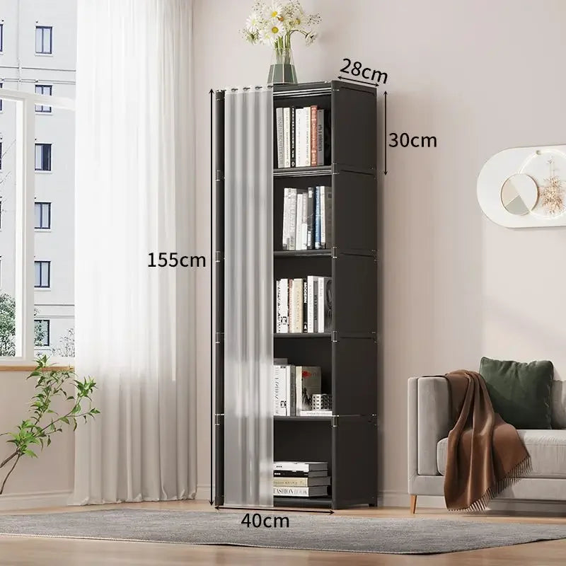 Simple Wardrobe Simple Cloth Wardrobe High-capacity Multipurpose Storage Rack Strong Load-bearing Capacity Dustproof Bookshelf