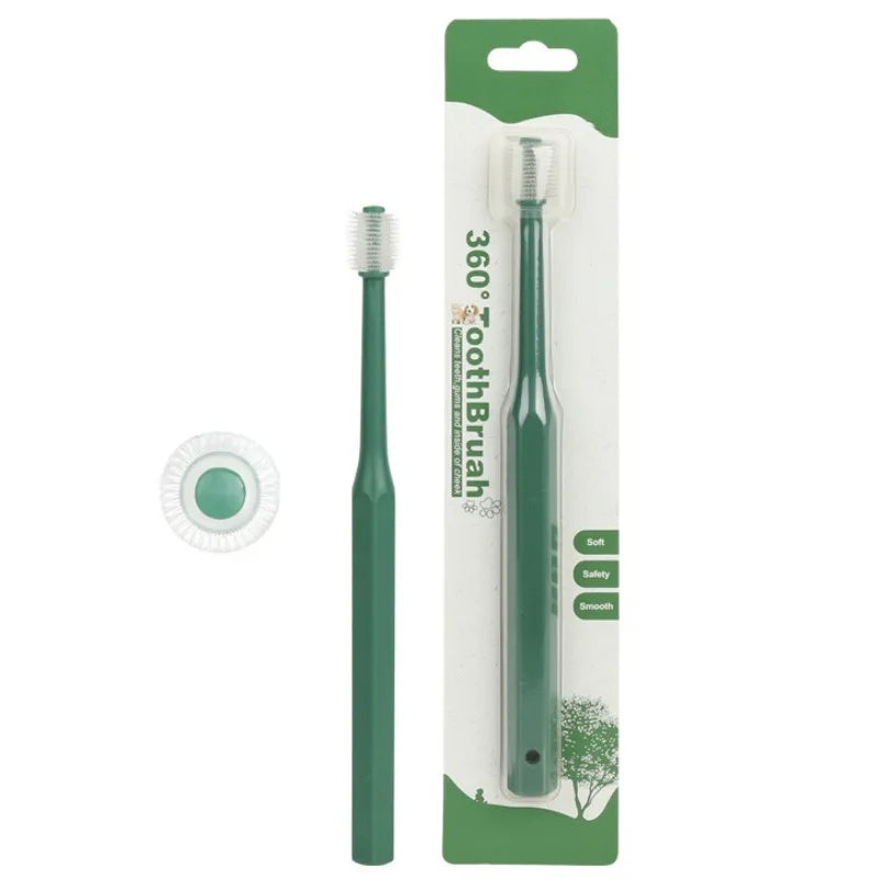 Pet Toothbrush 360-degrees Dogs Toothbrush Dog Teeth Cleaning Soft Hair Cat Teeth Brush Small Head Dogs Tooth Brush Pet Products