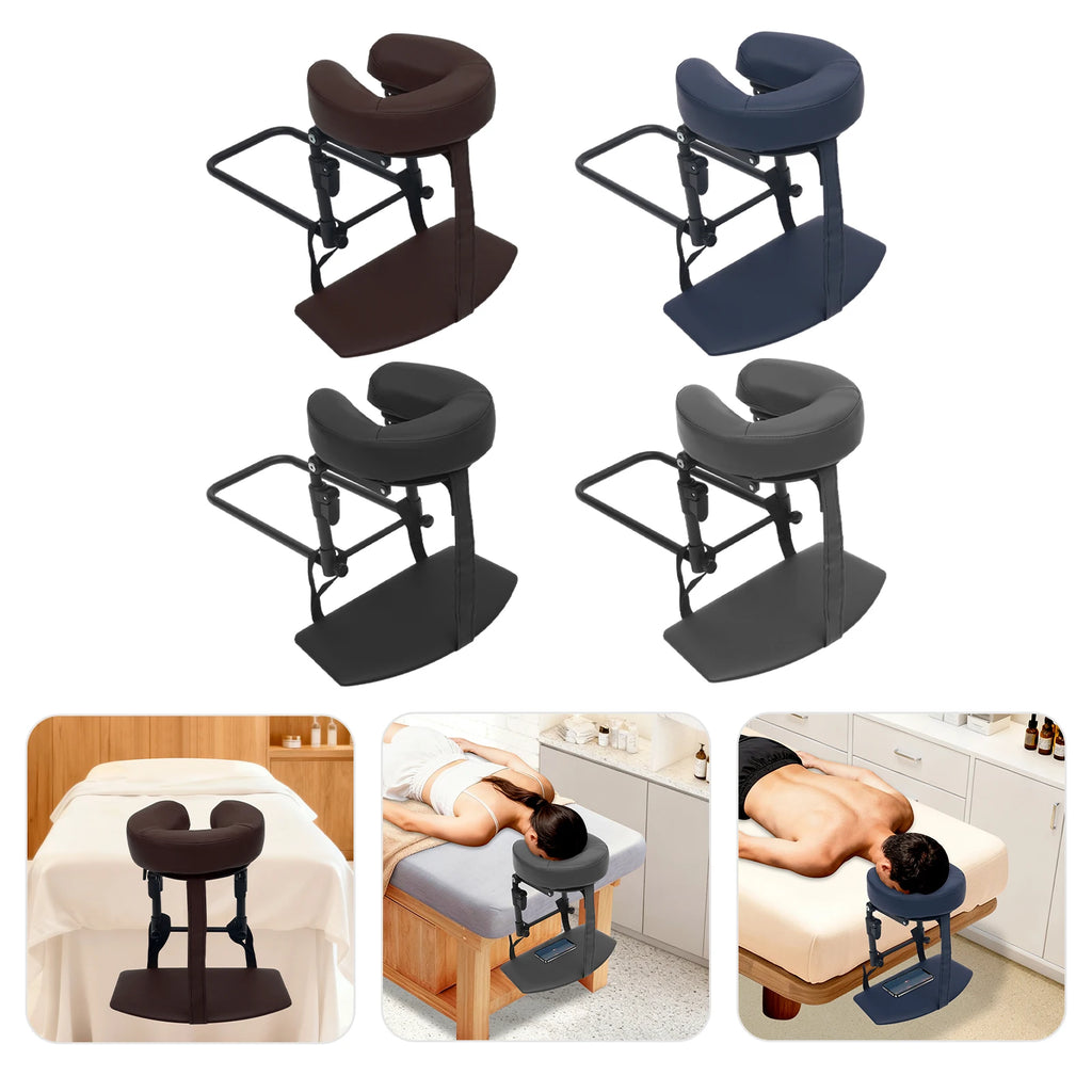 Adjustable Massage Headrest, Face Pillow Cradle&Support Bracket, Soft Head Rest, Mattress Massage Kit for Bed Salon Home SPA Use