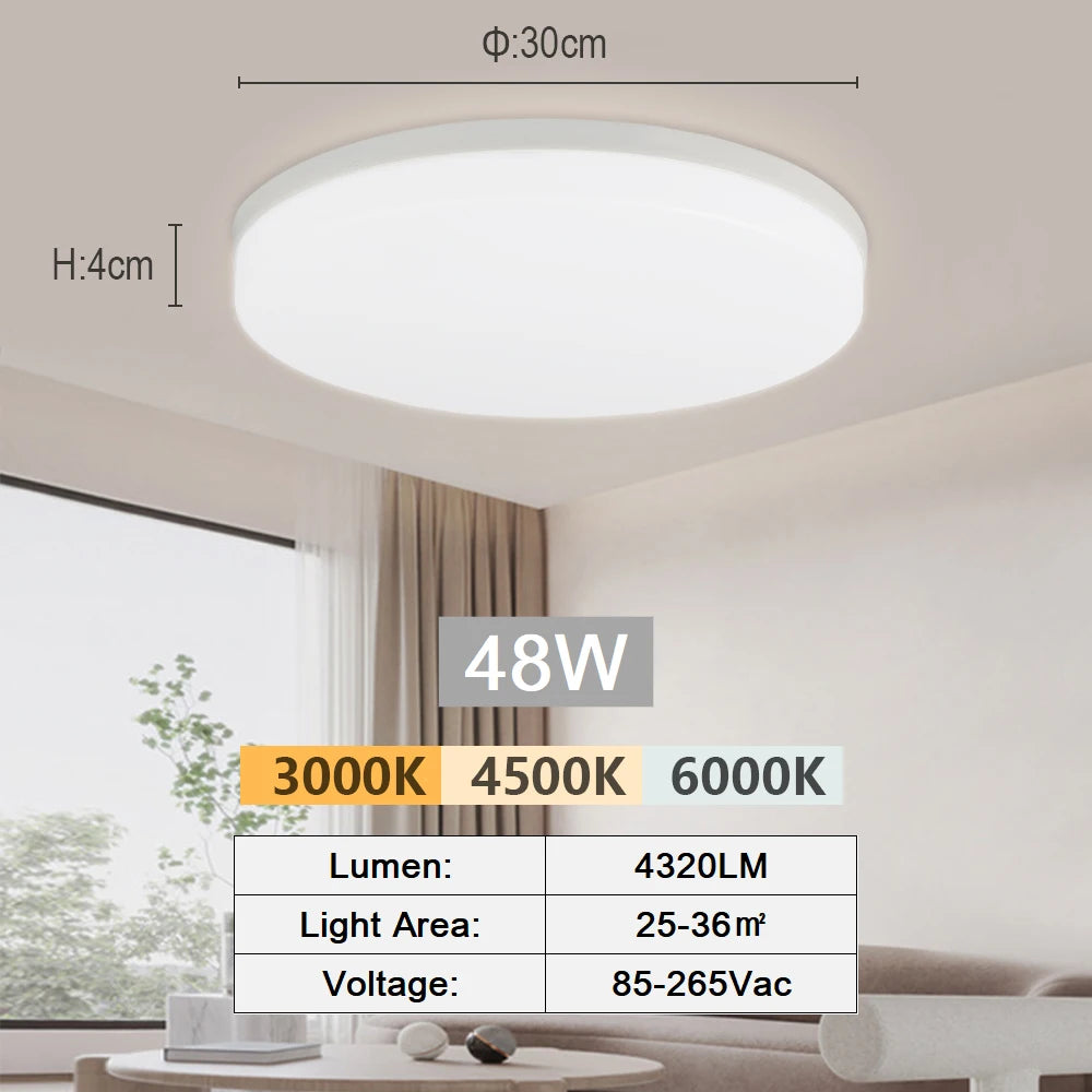 Round LED Ceiling Light Simple Square Ceiling Lights Modern Kitchen Ceiling Lighting Fixture Led Panel Lamp for Balcony Corridor