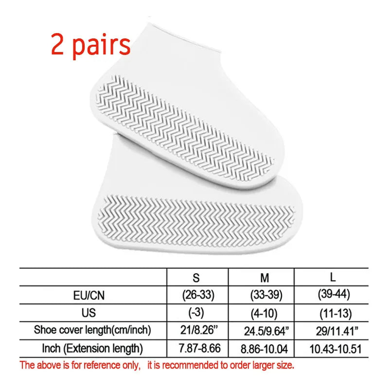 Waterproof Rain Shoe Covers Silicone Non-slip Wear-resistant Outdoor Adult Children Boots Portable Elastic Reusable