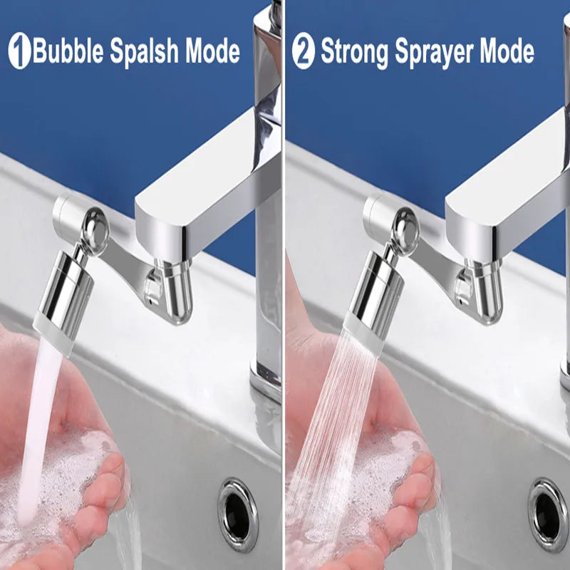 Metal 1080° Universal Rotation Faucet Sprayer Head 22/24mm Adapter Washbasin Faucet Extender Aerator Bubbler Nozzle Kitchen Tap