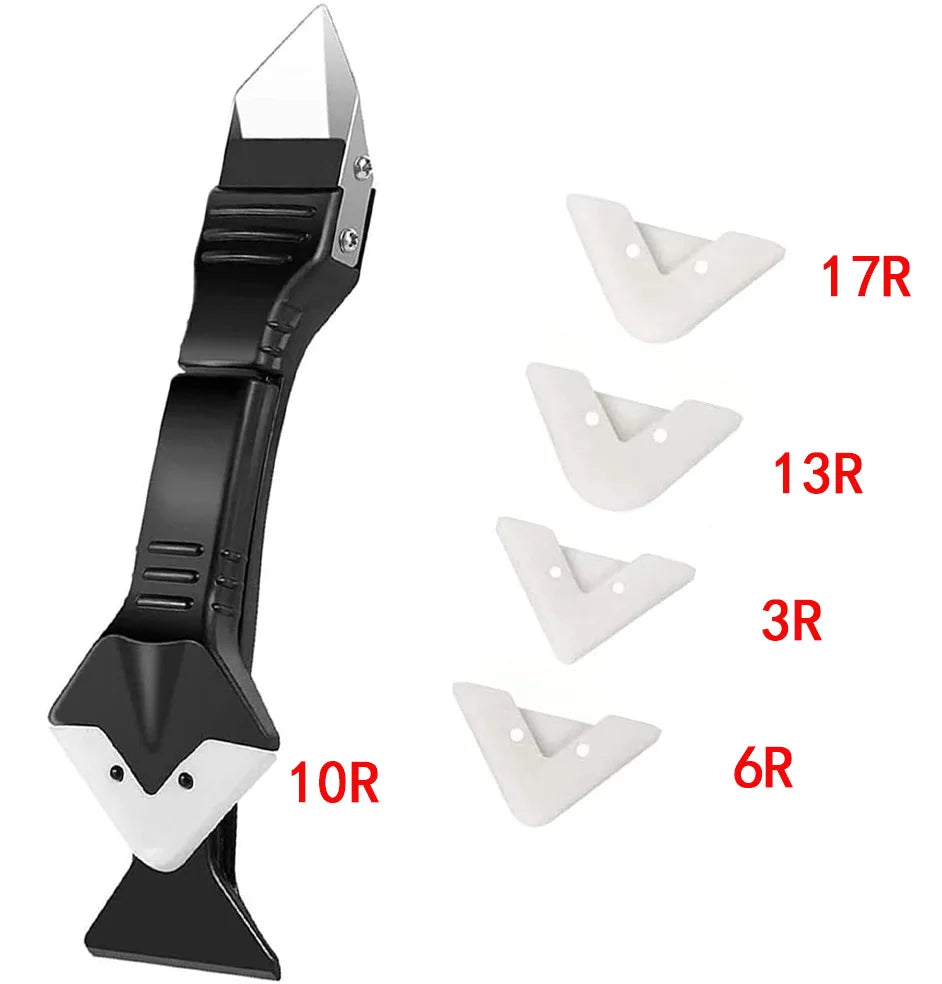 5 In 1 Silicone Scraper Sealant Smooth Remover Tool Set Caulking Finisher Smooth Grout Kit Floor Mould Removal Hand Tools Set