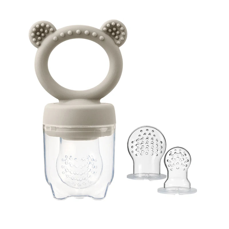 Silicone Bear Shaped Baby Fruit Feeder Fresh Fruit Food Nipple Pacifier - Fun And Healthy Feeding for Babies