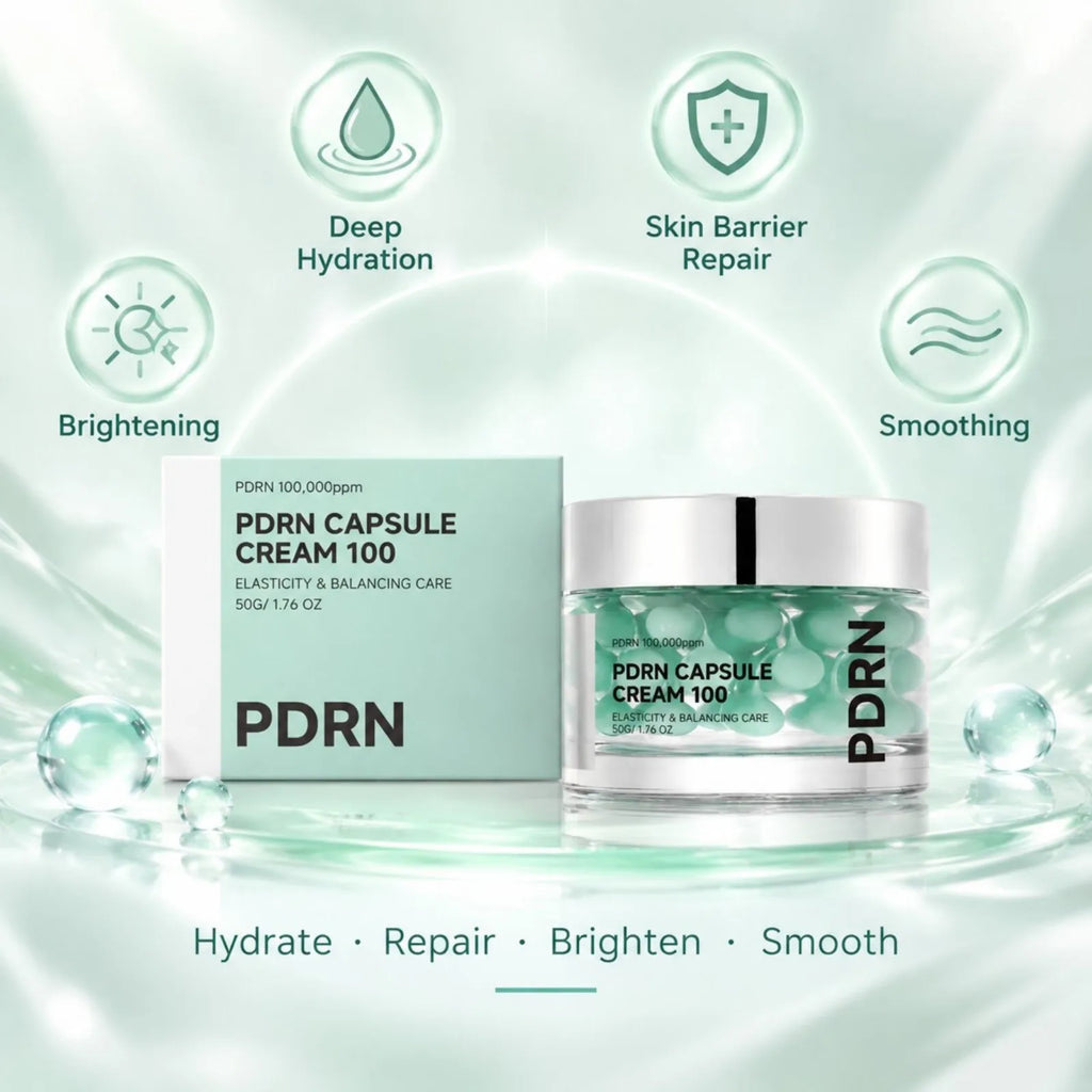 PDRN Moisturizing Capsule Cream Hydrating Skin Repair Cream Even Bright Tone Non Sticky Firming Smoothing Pore Face Skincare