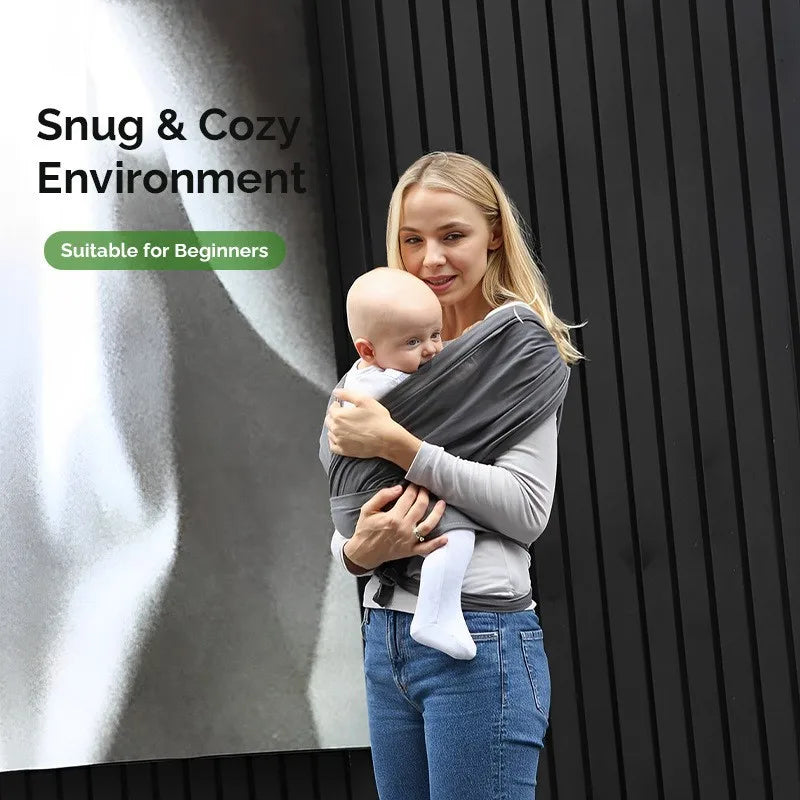 Ergonomic Baby Wrap Sling Carrier Soft Cotton Kangaroo Sling for Newborns to 36 Months Comfortable Front Baby Carrier