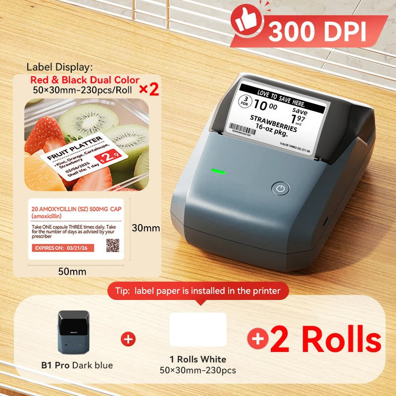 Niimbot B1/B1 PRO Thermal Label Printer Bluetooth Pocket Label Maker Barcode QR Code Self-adhesive Sticker Labeling Machine