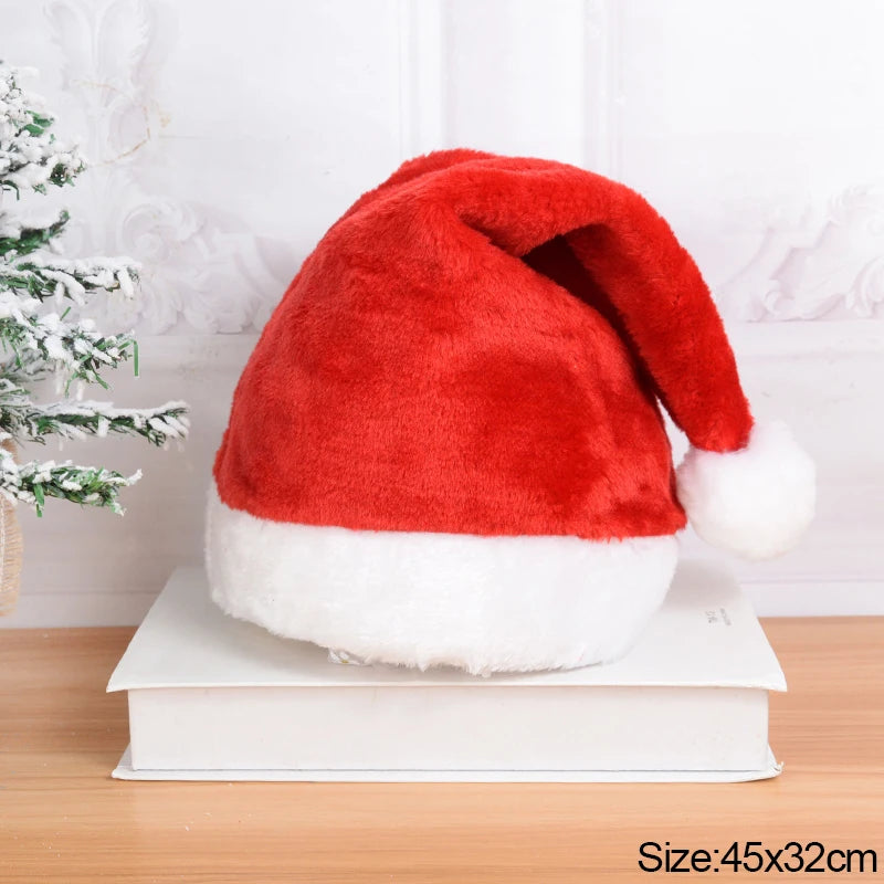 2026 Knitted Christmas Hat Cute Pompom Adult Soft Beanie Santa Cap New Year Party Family Gift Navidad Natal Noel Decoration