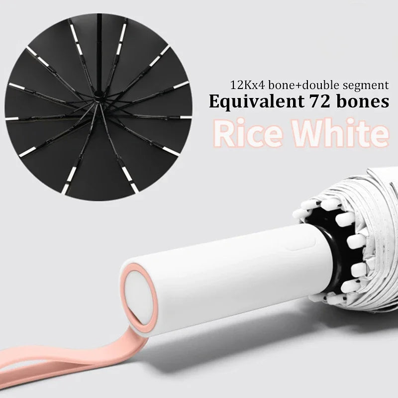 Super Strong Windproof Automatic Umbrella for Men and Women 72 Bone Large Rainproof Sun UV Protection Folding Rain Umbrellas