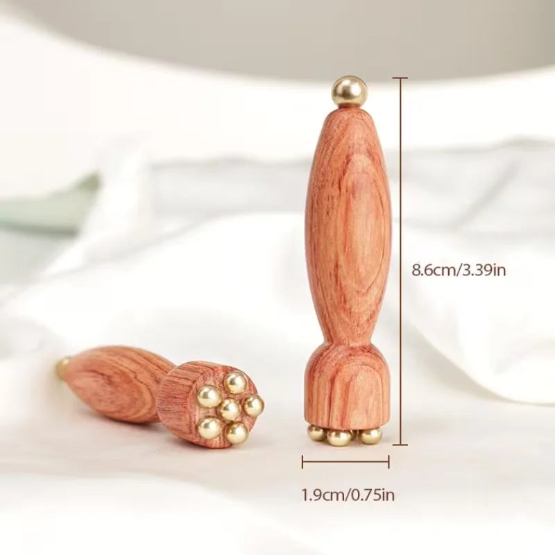 Wood Gua Sha Tool Facial Acupressure Massager for Puffiness Dark Circles Under Eye Care Face Lift Skin Sensitive Skin