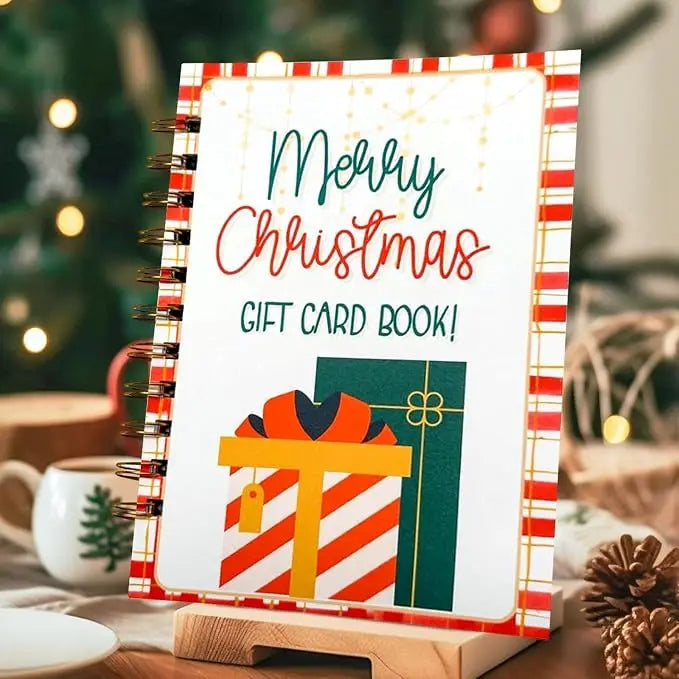 Christmas Gift Card Book Merry Christmas Diys Gift Cards Spiral-bound Merry Christmas Cards Books Cute Diy Gift Card Xmas Gifts