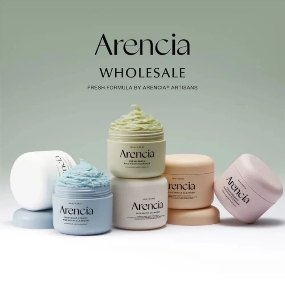 Arencia Retinal Eye Cream/Rice Mochi Cleanser/Ampoule Serum/Vitamin‑C Mask Gentle Clean Deep Hydrating Brighten Firming Skincare